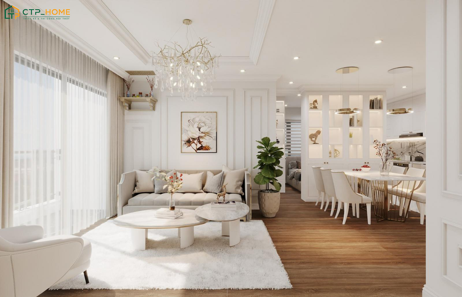Mẫu thiết kế nội thất chung cư 80m2 hiện đại được yêu thích khi sở hữu vẻ đẹp trẻ trung, năng động