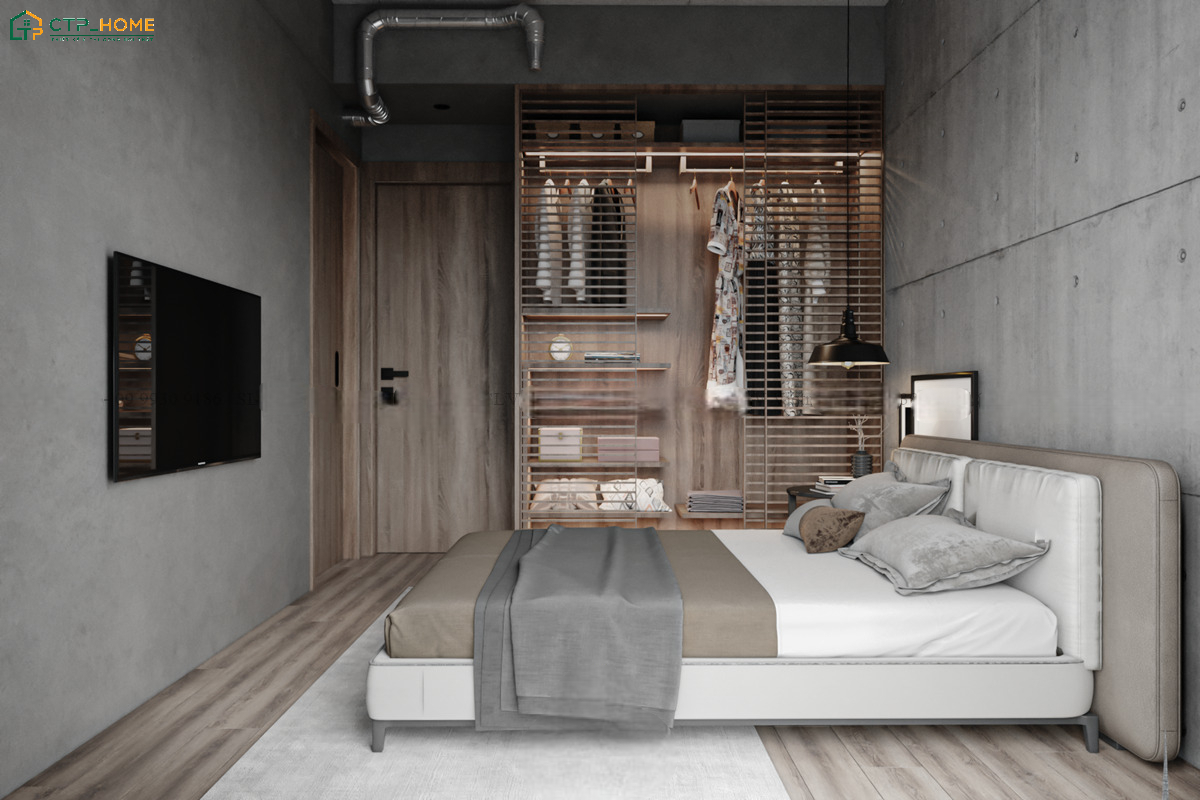 Mẫu thiết kế căn hộ chung cư 40m2 Industrial nổi bật với vẻ đẹp ấn tượng và đậm chất cá tính