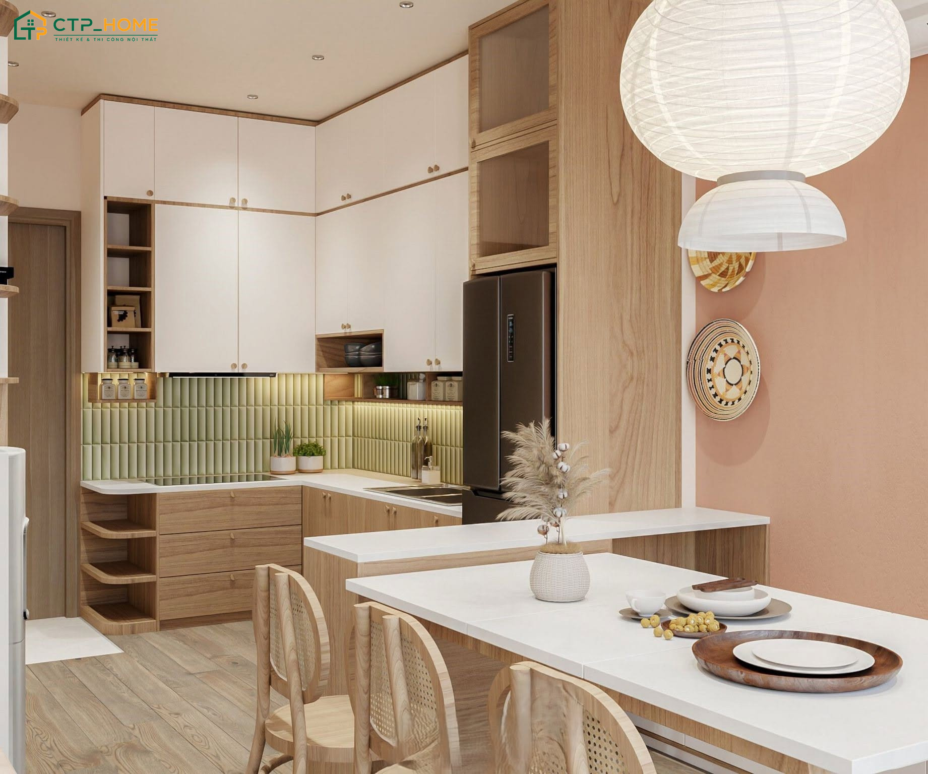 Mẫu thiết kế nội thất chung cư 45m2 2 phòng ngủ sẽ được bố trí khoa học để tối ưu diện tích