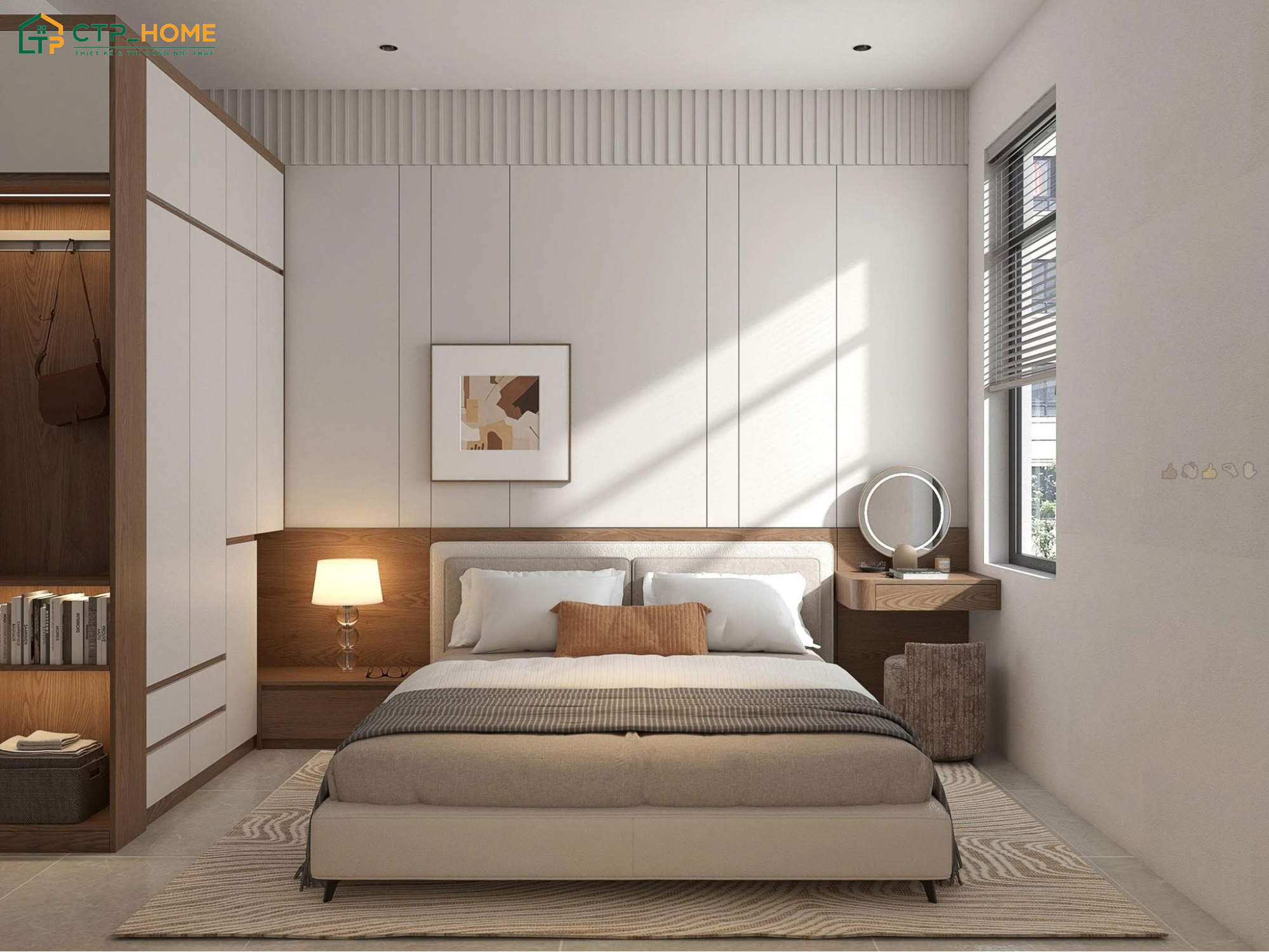 Phòng ngủ nên được thiết kế theo hướng tối giản để tạo nên một không gian nghỉ ngơi thoải mái