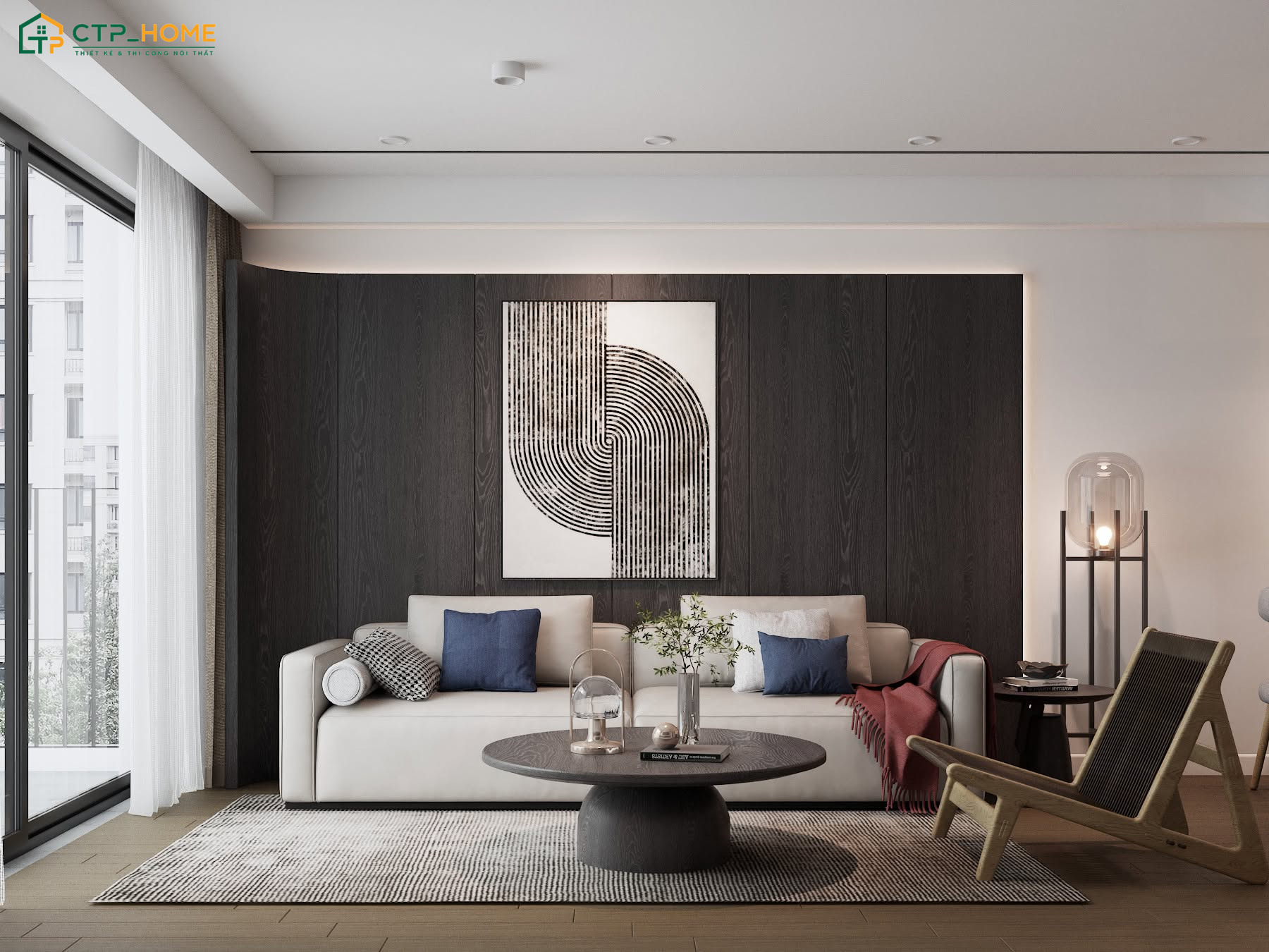 Khi thiết kế nội thất căn hộ chung cư 45m2 thì gia chủ nên tận dụng tối đa nguồn ánh sáng tự nhiên