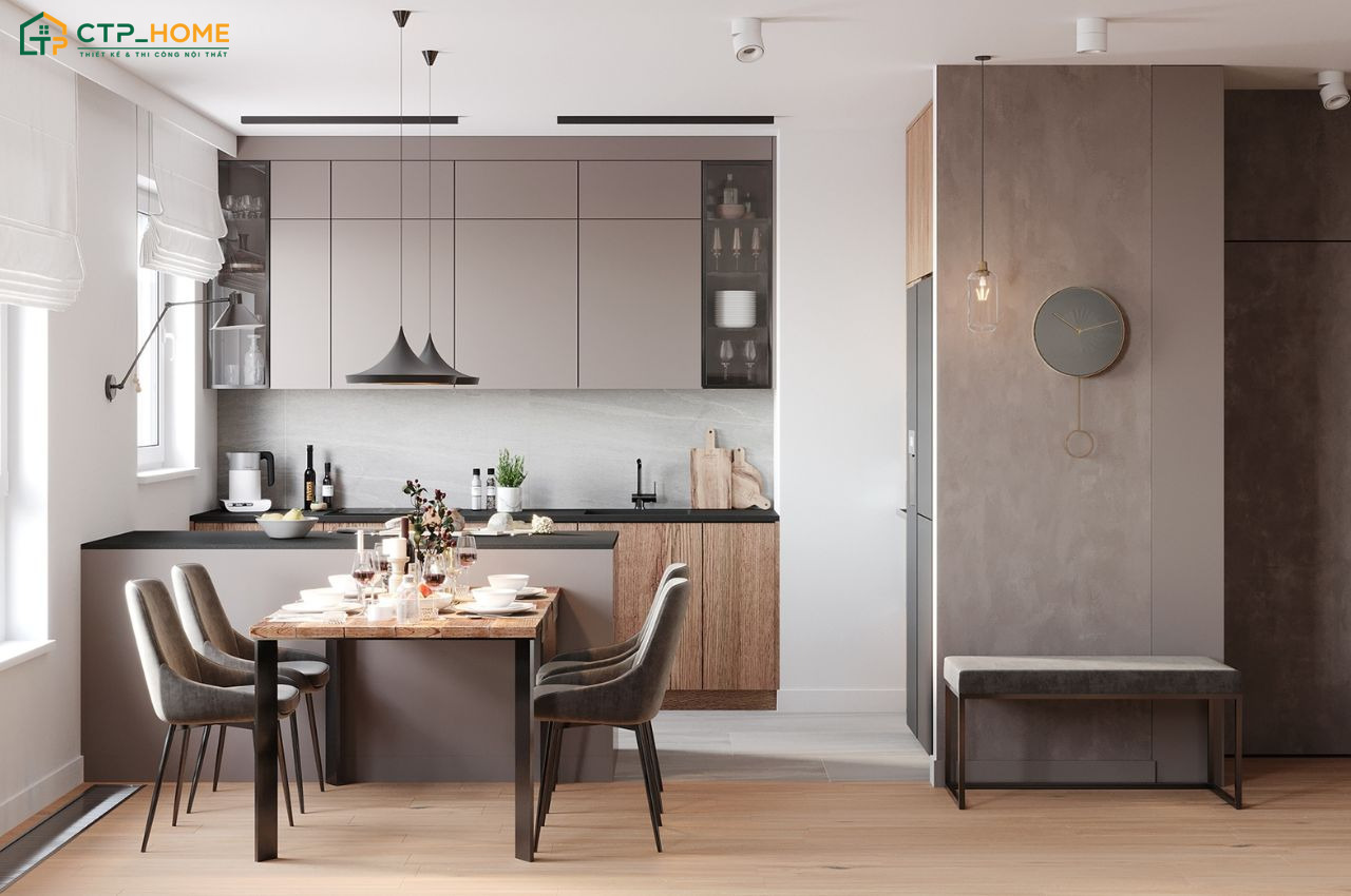 Mẫu thiết kế nội thất chung cư 45m2 tối giản sẽ sử dụng gam màu sáng để tạo cảm giác rộng rãi hơn