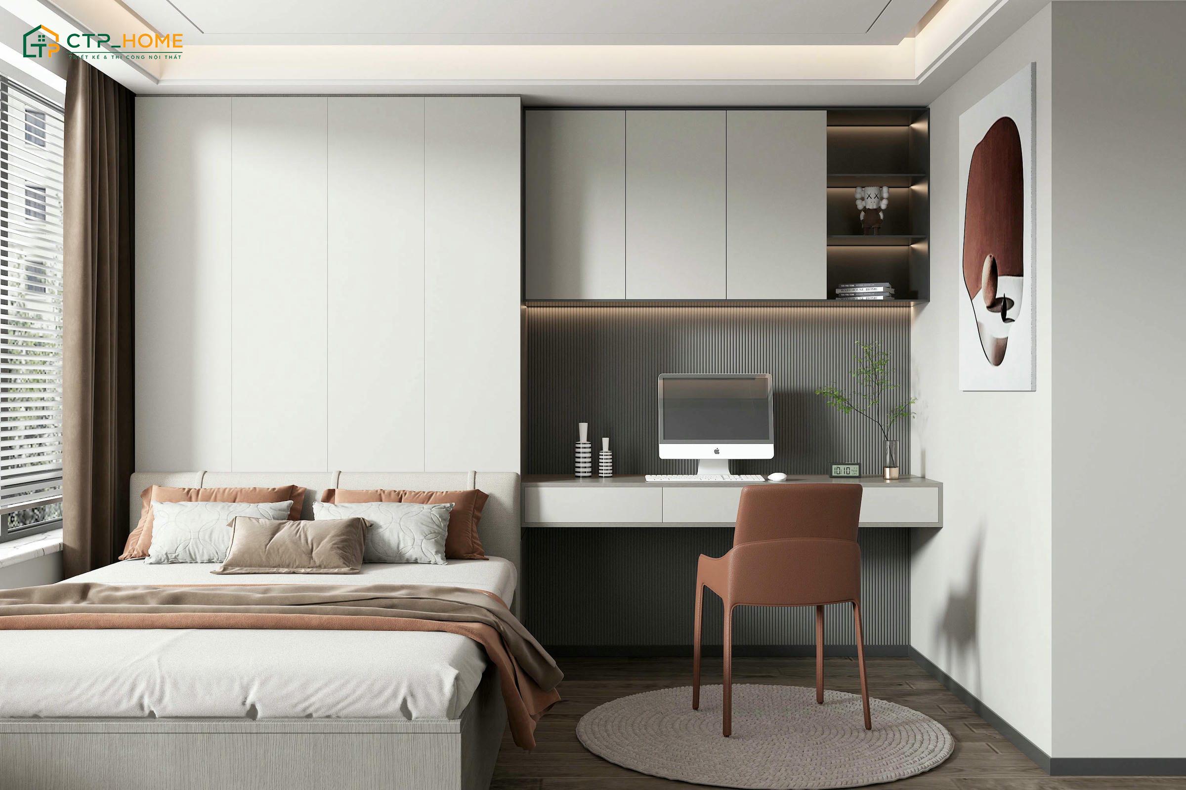 Mẫu thiết kế chung cư 50m2 hiện đại sẽ sử dụng các tone màu sáng để tạo cảm giác rộng rãi hơn