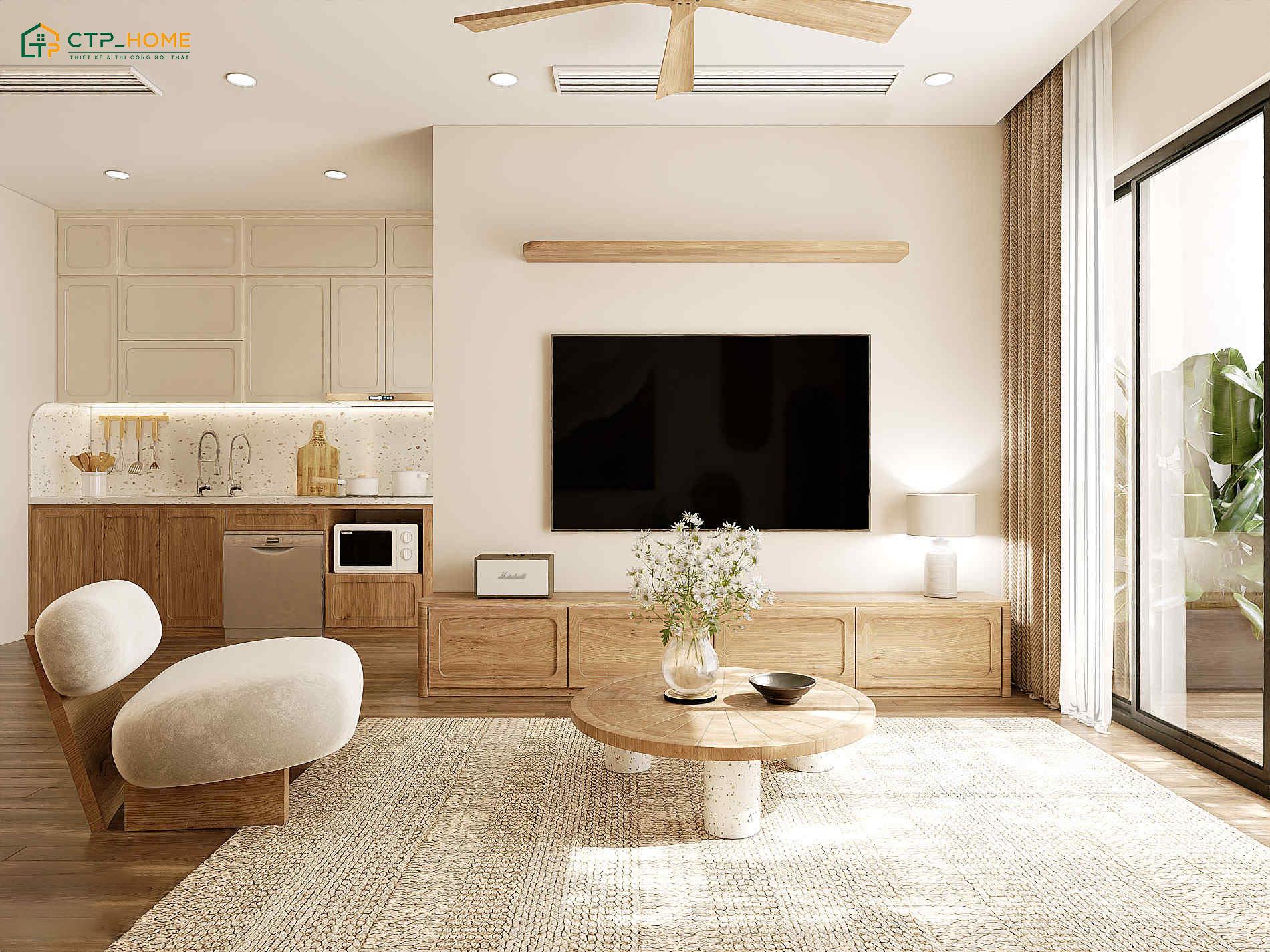 Mẫu thiết kế nội thất chung cư nhỏ 50m2 Bắc Âu sẽ mang đến một không gian sống nhẹ nhàng và ấm cùng