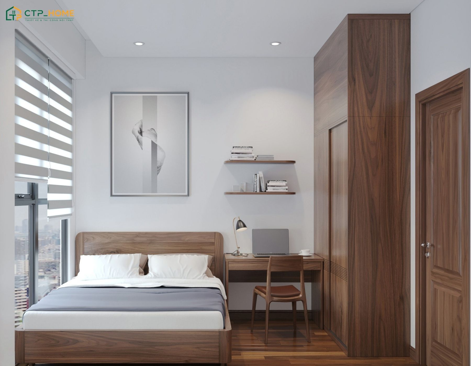 Căn hộ 55m2 phong cách hiện đại sẽ tạo điểm nhấn cho căn phòng bằng những món đồ decor đơn giản
