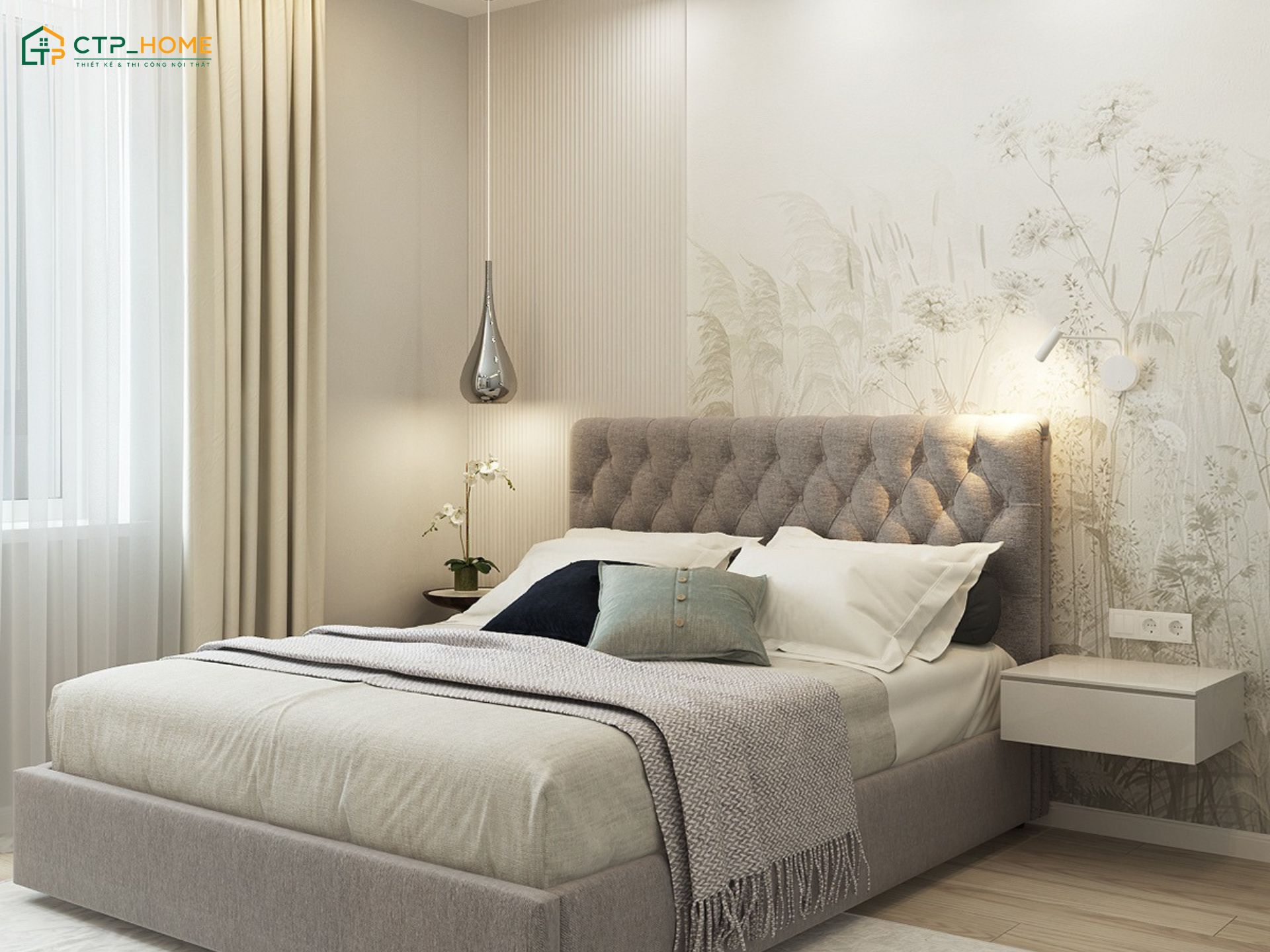 Chung cư 55m2 2 phòng ngủ sẽ tập trung vào nhu cầu nghỉ ngơi và sinh hoạt hằng ngày