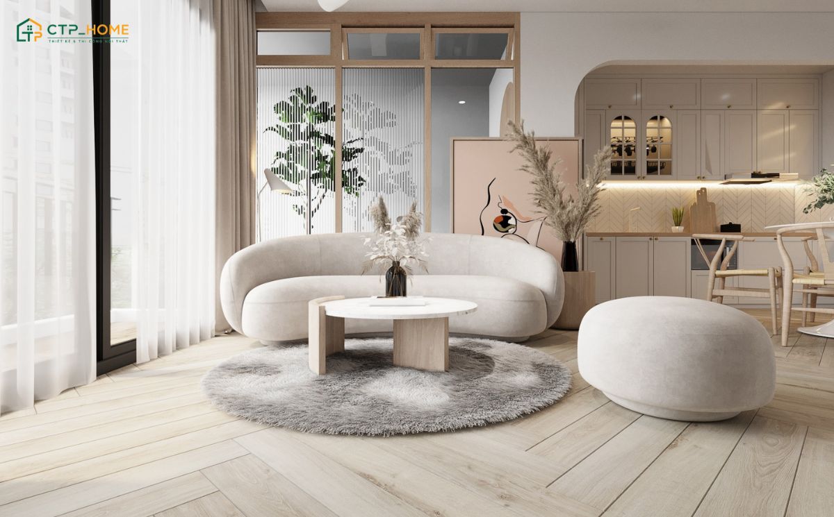 Mẫu dự án thiết kế nội thất căn hộ chung cư 55m2 tại TP Hồ Chí Minh do CTP Home thực hiện