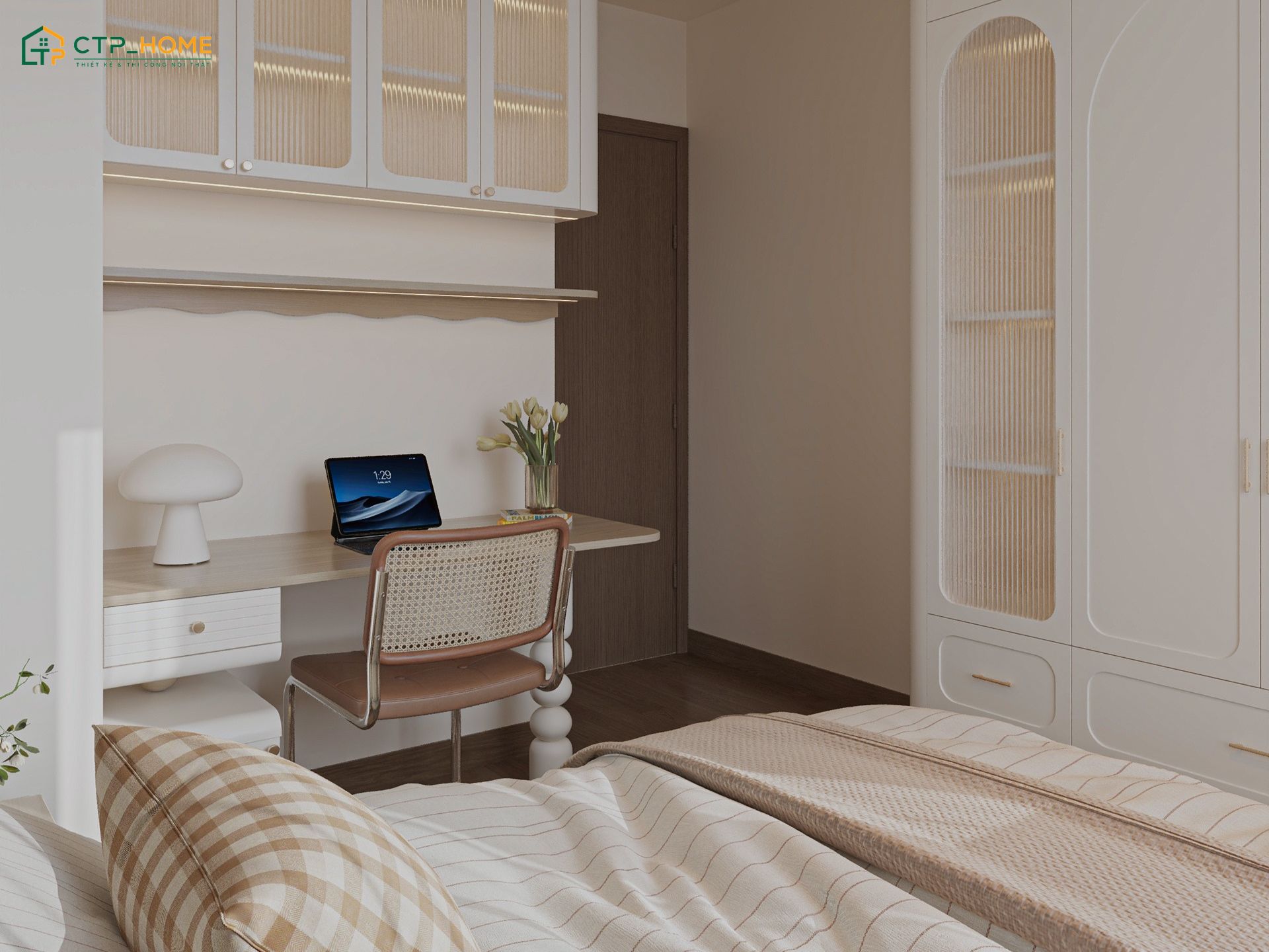 Việc bố trí ánh sáng hợp lý khi thiết kế nội thất chung cư 55m2 sẽ giúp căn hộ trở nên thoáng sáng hơn