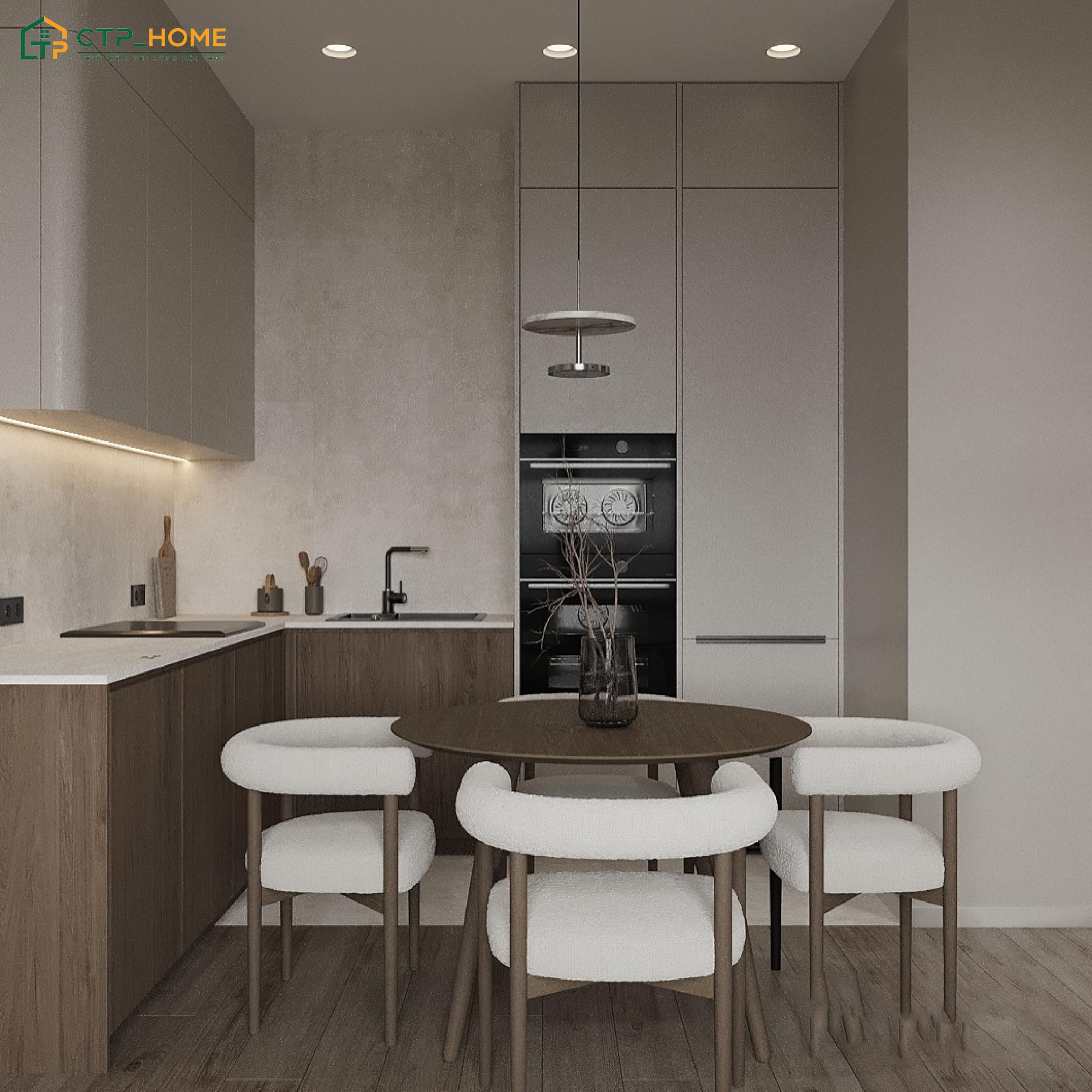 Nội thất trong chung cư 60m2 tối giản sẽ được bố trí khoa học để đảm bảo sự thuận tiện khi sử dụng