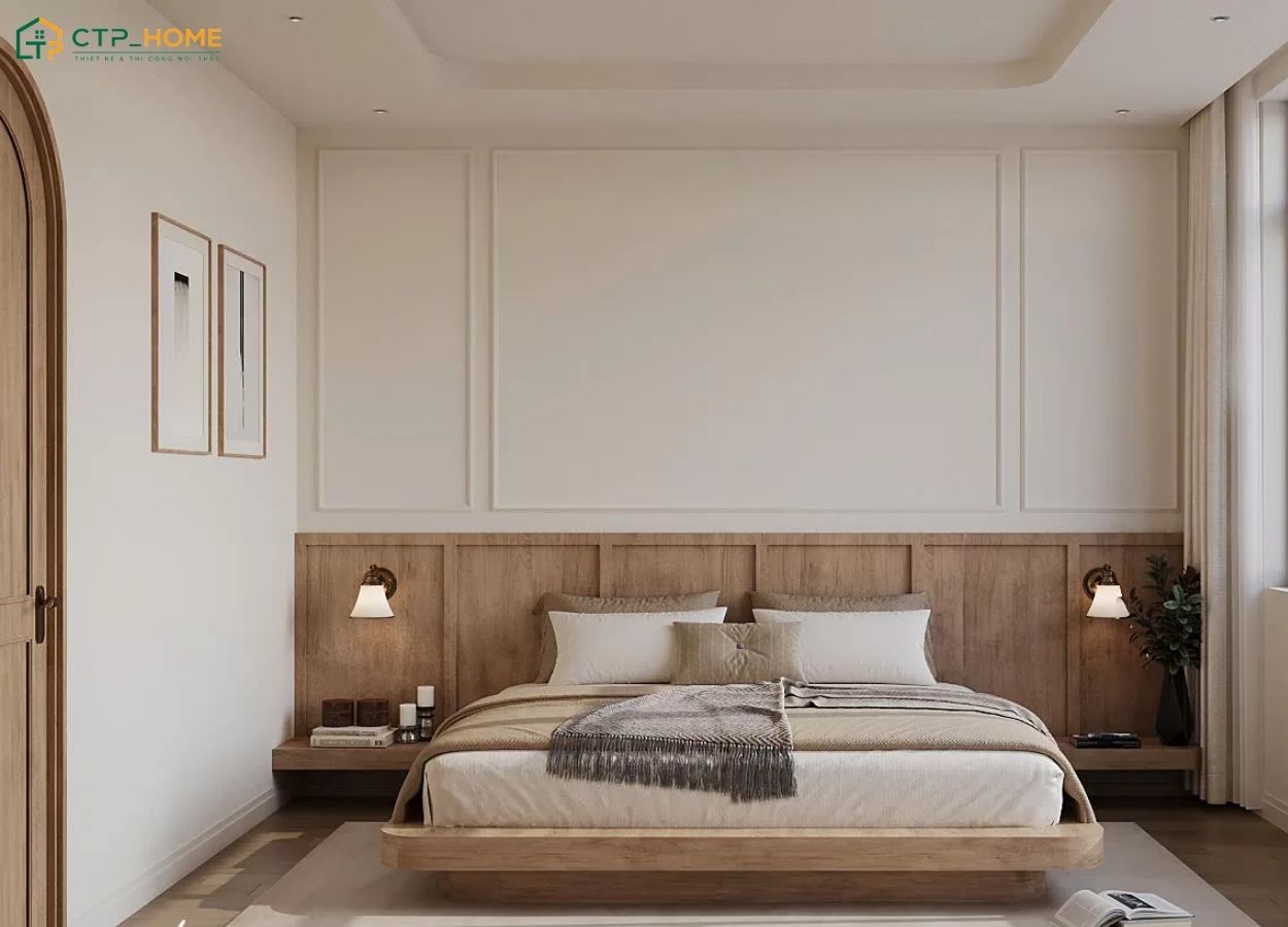 Mẫu thiết kế chung cư 60m2 Japandi sẽ sử dụng cây xanh, rèm vải và đồ thủ công để tạo điểm nhấn