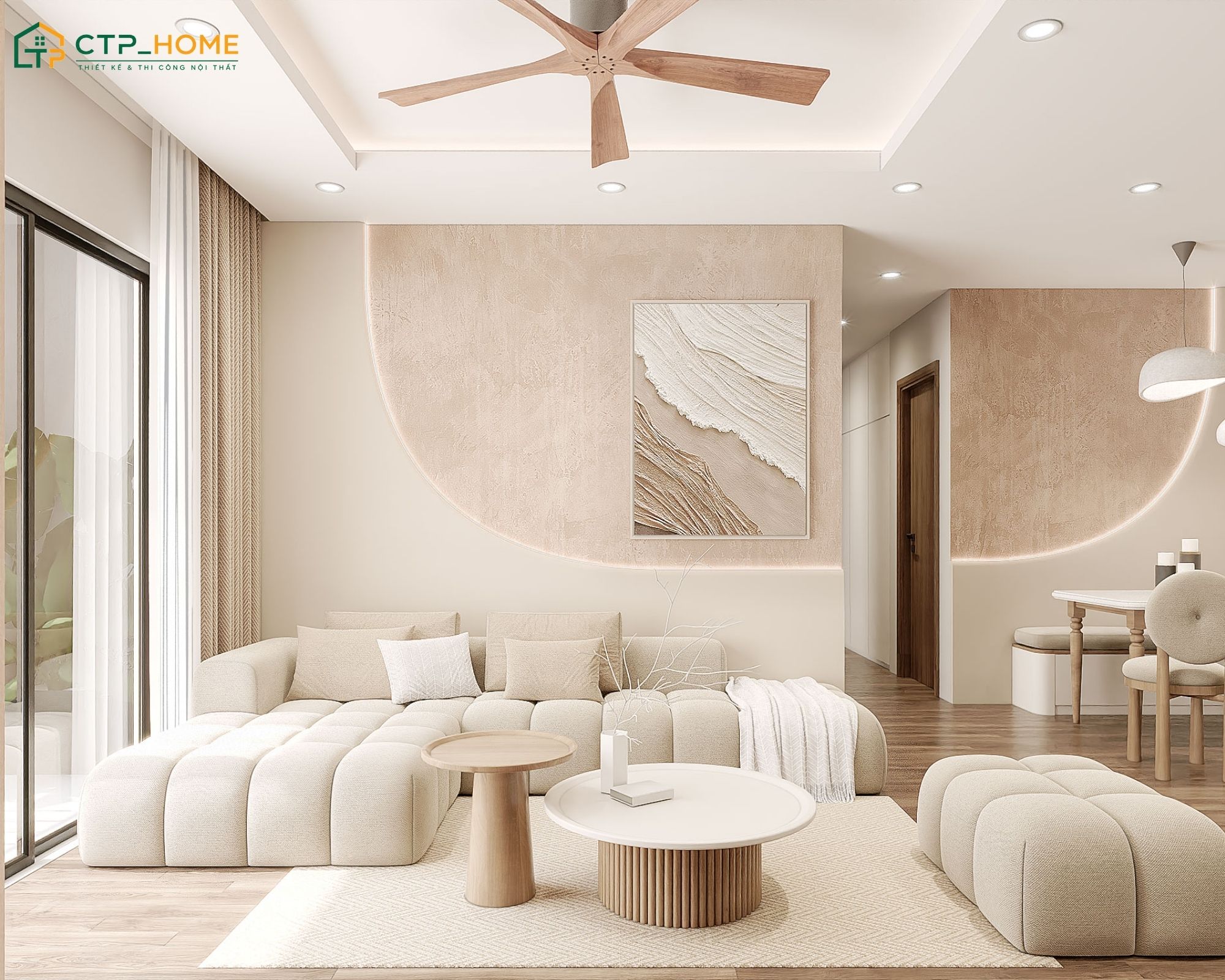 Chung cư 60m2 có 2 phòng ngủ sẽ ưu tiên sử dụng đồ nội thất đa năng để giúp tối ưu diện tích