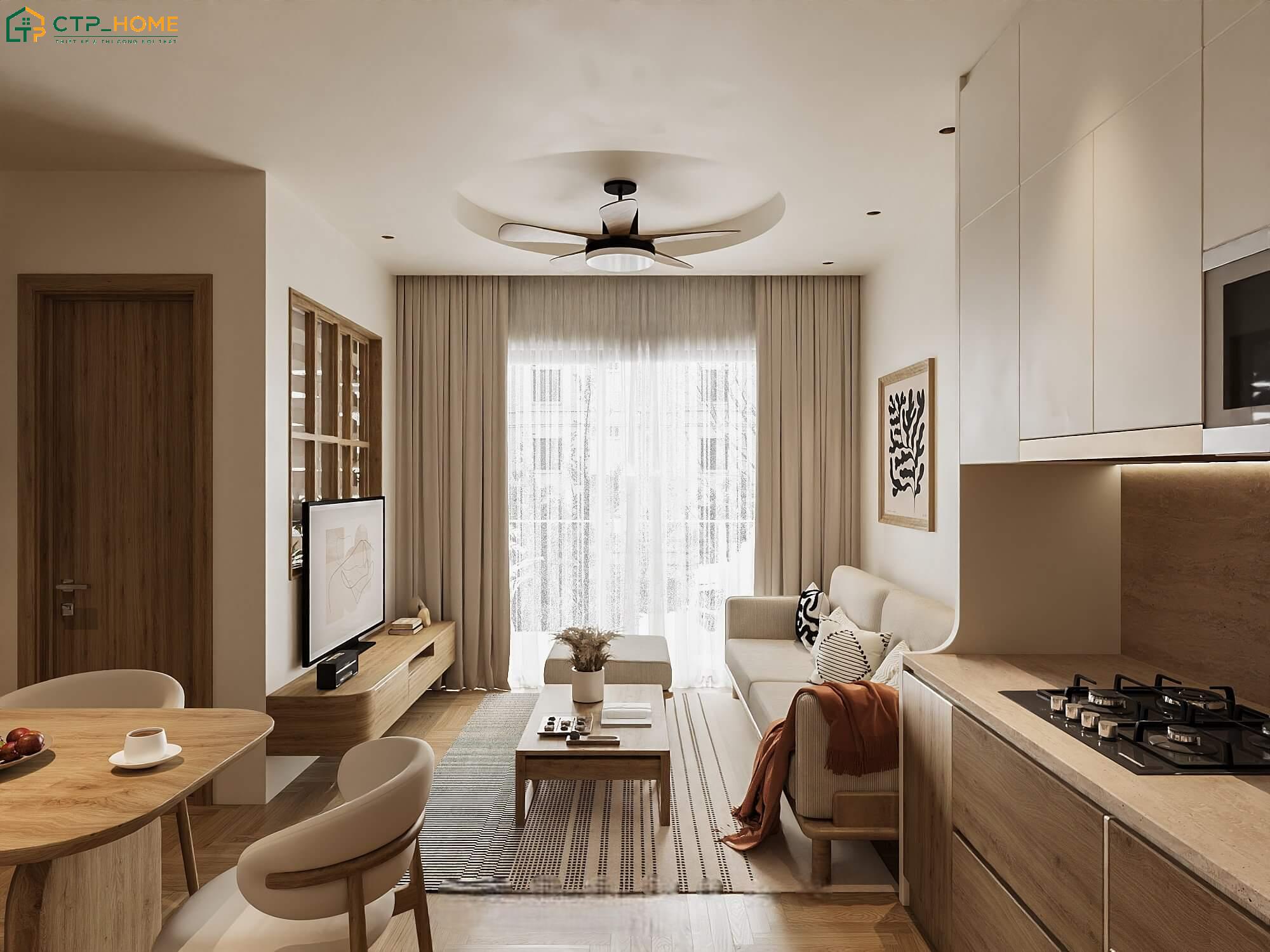 Căn hộ 65m2 3 phòng ngủ sẽ tận dụng tối đa diện tích để đáp ứng đầy đủ công năng cần thiết