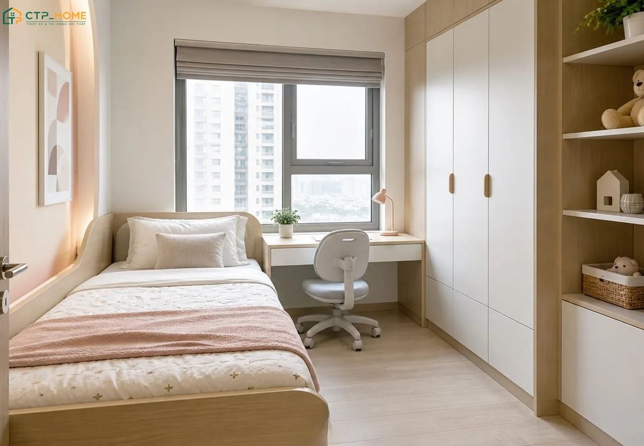 Mẫu thiết kế nội thất căn hộ 65m2 3 phòng ngủ cần bố trí nội thất thông minh để đảm bảo sự tiên nghi