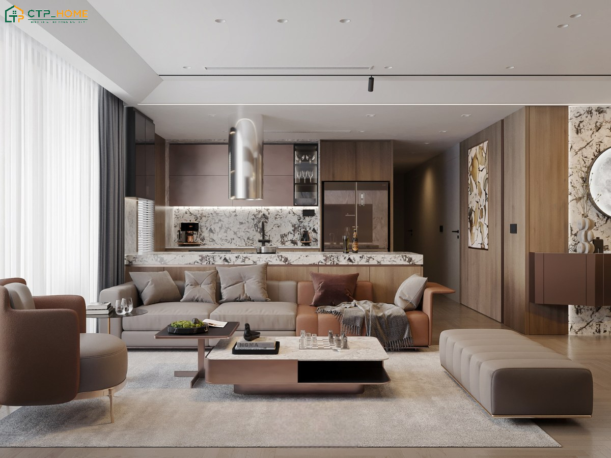 Chung cư 65m2 Luxury mang đến vẻ đẹp bề thế nhưng vẫn giữ được sự thoải mái trong sinh hoạt