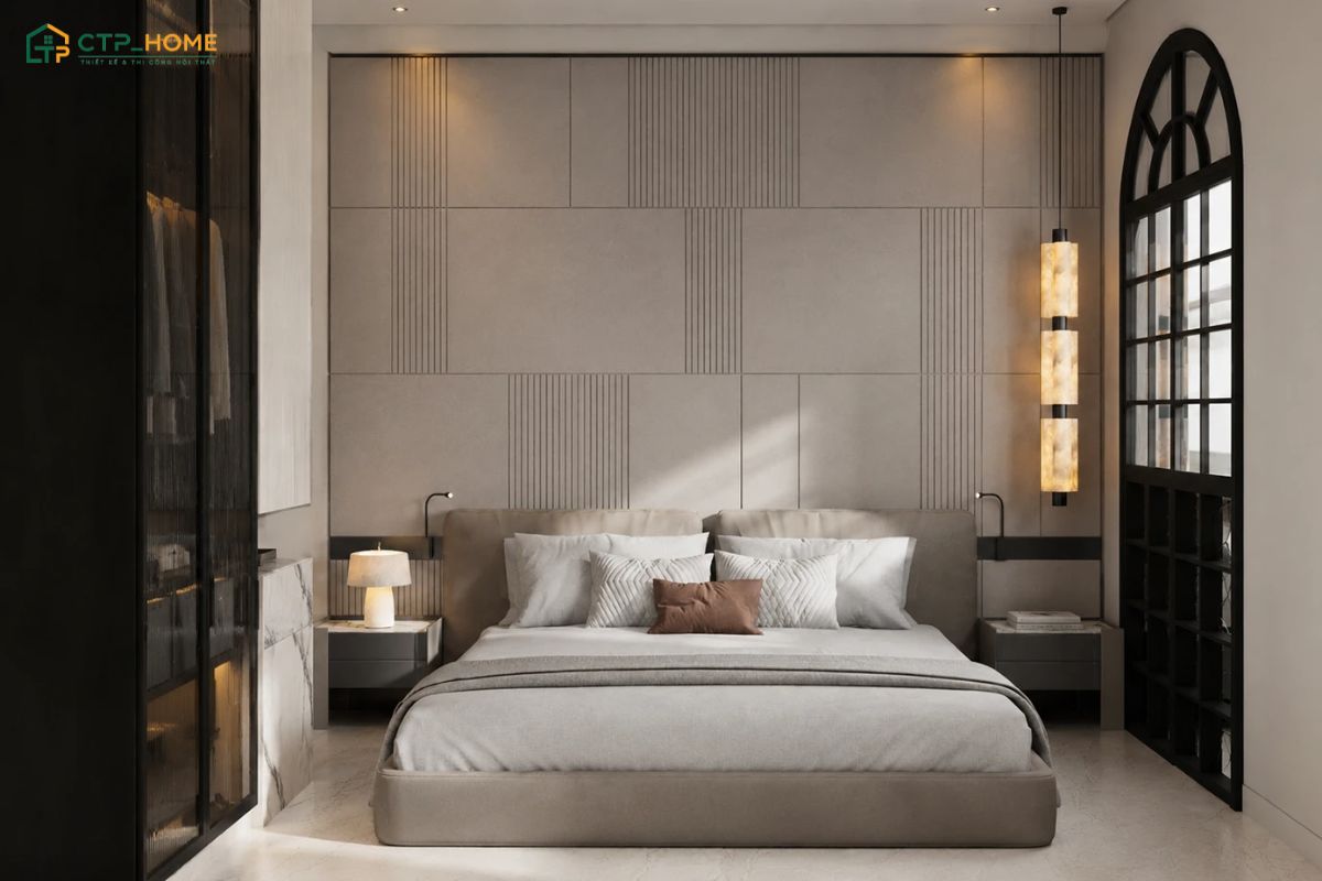 Không gian phòng ngủ chung cư 70m2 sẽ được thiết kế theo sở thích của từng thành viên trong gia đình