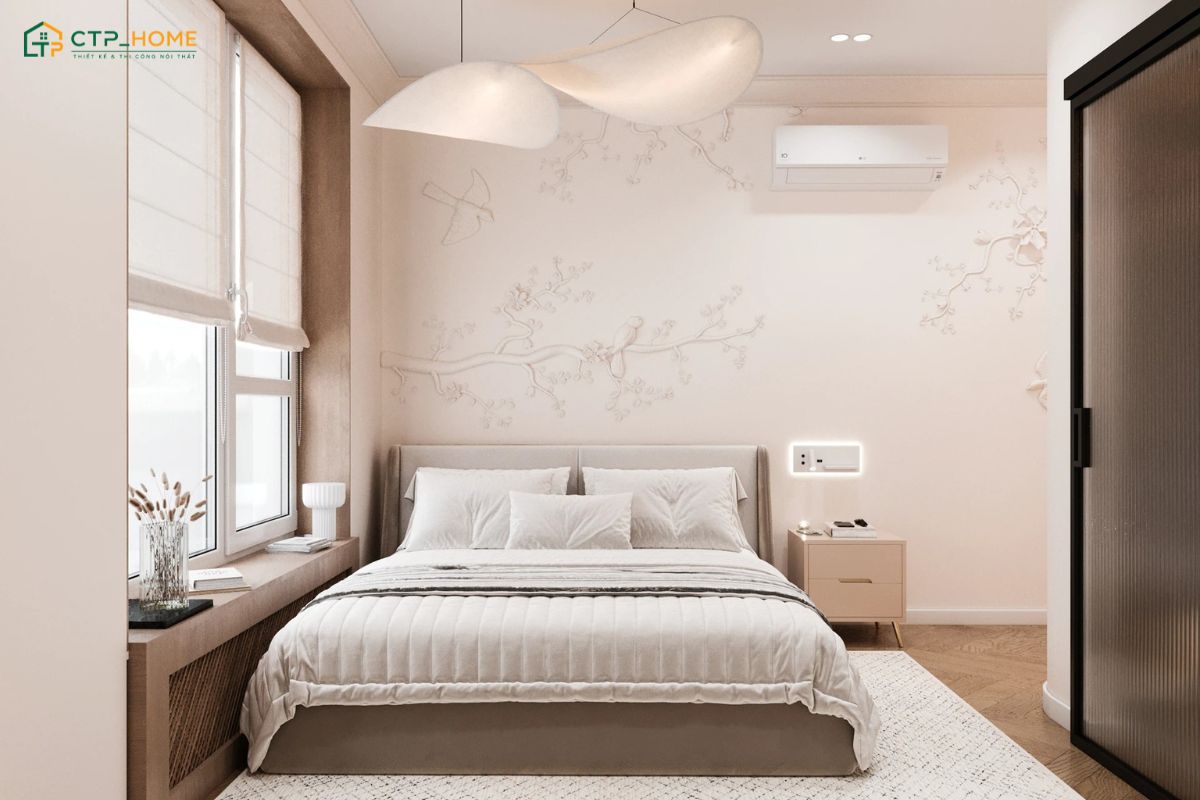 Phòng ngủ luôn đảm bảo sự gọn gàng và thông thoáng nhờ cách bố trí nội thất khoa học
