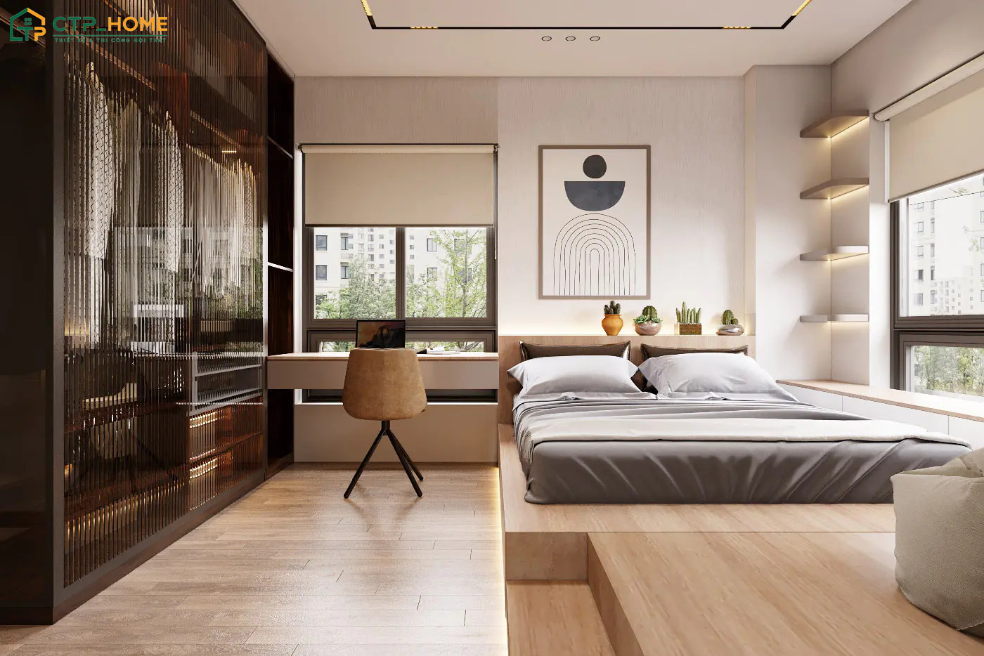 Chung cư 75m2 3 phòng ngủ sẽ ưu tiên nội thất thông minh và hạn chế các món đồ không cần thiết