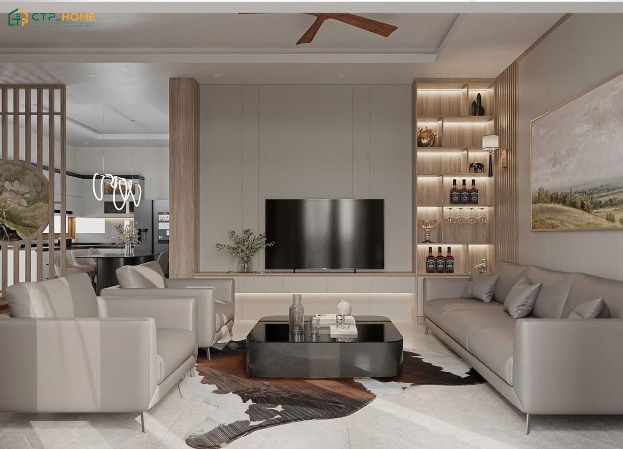 Khi thiết kế nội thất chung cư 75m2 thì nên ưu tiên gam màu sáng để tạo cảm giác thoáng đãng hơn
