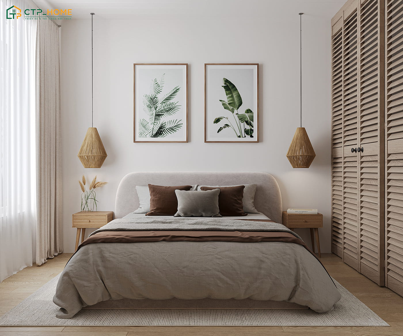 Mẫu thiết kế nội thất căn hộ chung cư 90m2 Scandinavian thường sử dụng tone màu sáng làm chủ đạo