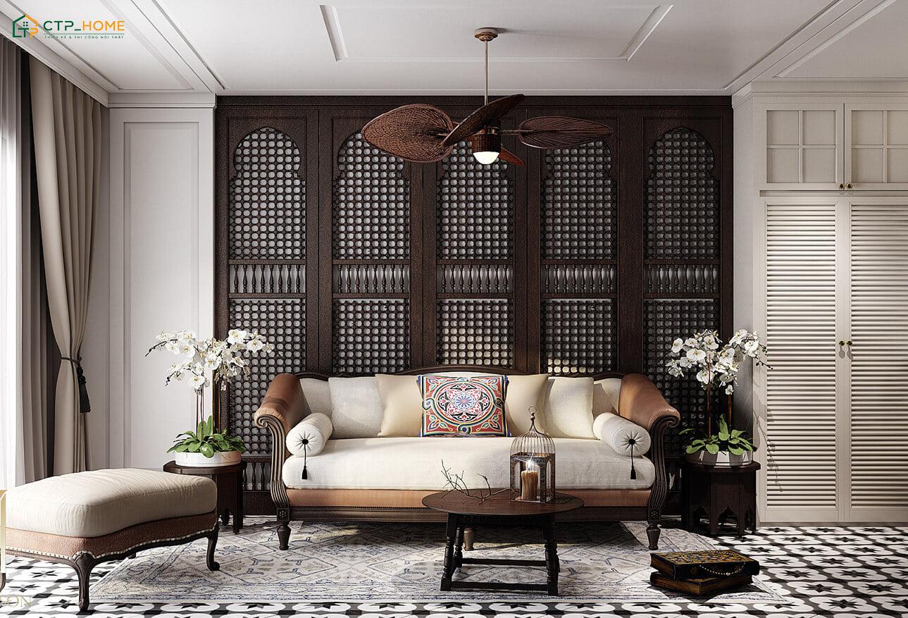 Mẫu thiết kế nội thất căn hộ chung cư 90m2 Indochine sở hữu nét đẹp khác biệt so với những phong cách khác