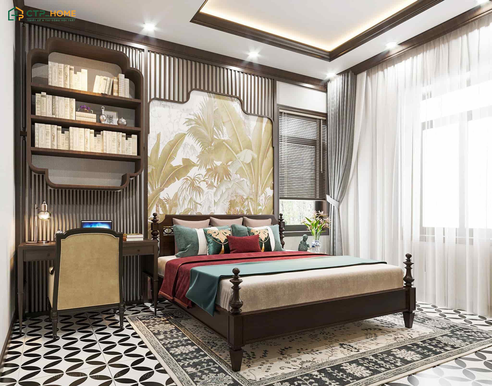 Chung cư 90m2 Indochine thường ưu tiên các chất liệu gần gũi với thiên nhiên như gỗ, mây, tre hay gốm