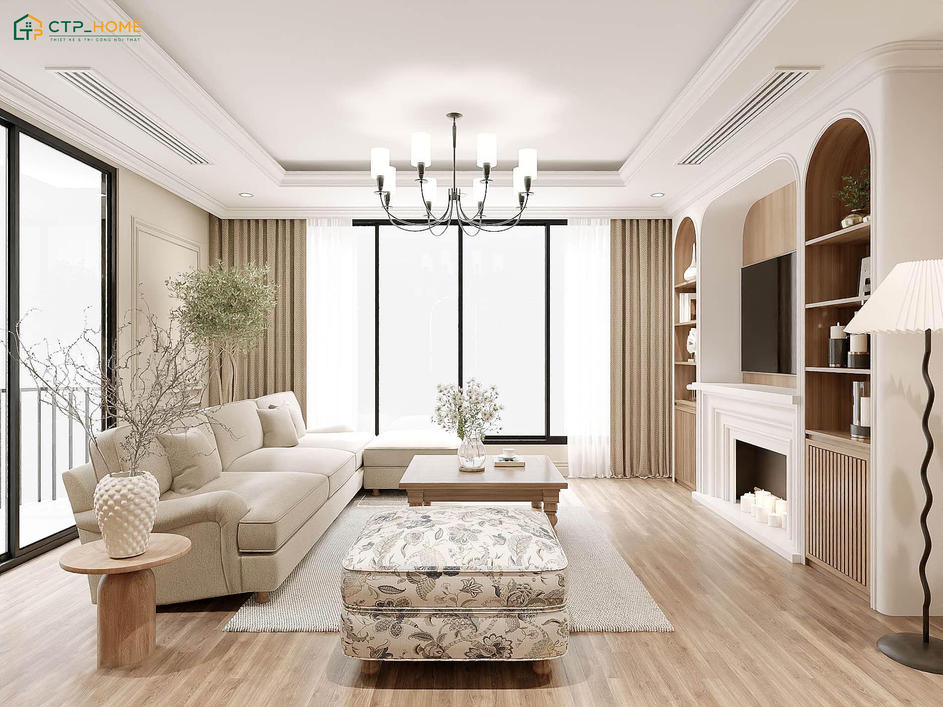 Gia chủ có thể tạo điểm nhấn cho chung cư 90m2 bằng đèn trang trí, tranh nghệ thuật hay cây xanh