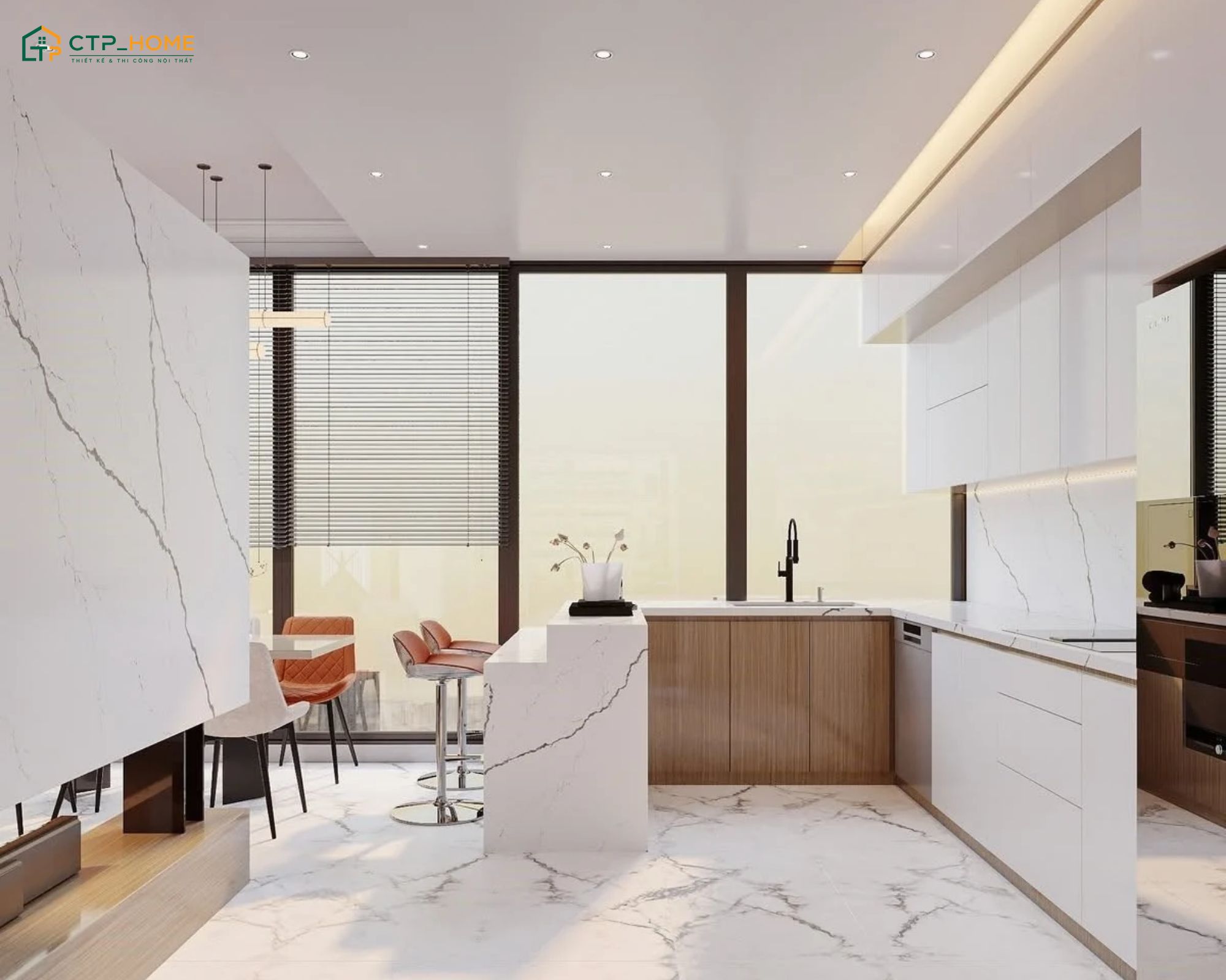 Xác định phong cách thiết kế phòng bếp nhà ống ngang 4m cần dựa trên diện tích và nhu cầu sử dụng