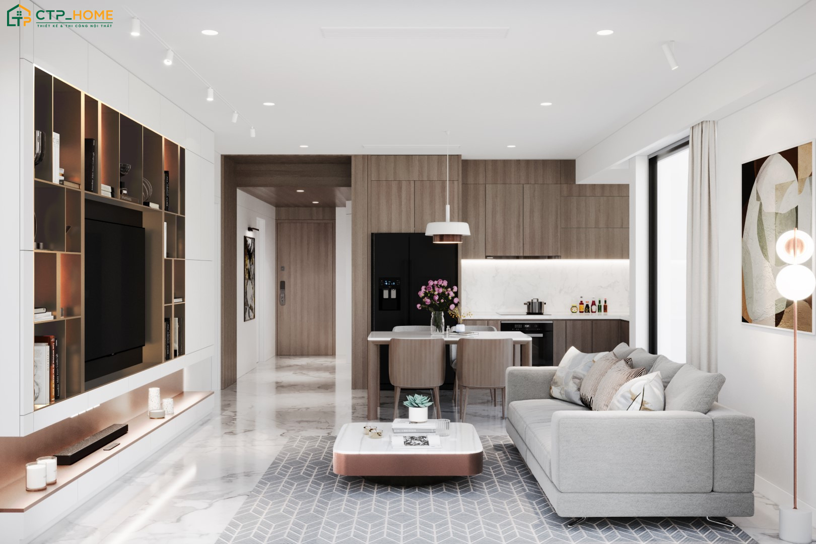 Nội thất tối giản sẽ được lựa chọn với kiểu dáng nhỏ gọn để tiết kiệm diện tích mà vẫn đảm bảo sự tiện nghi