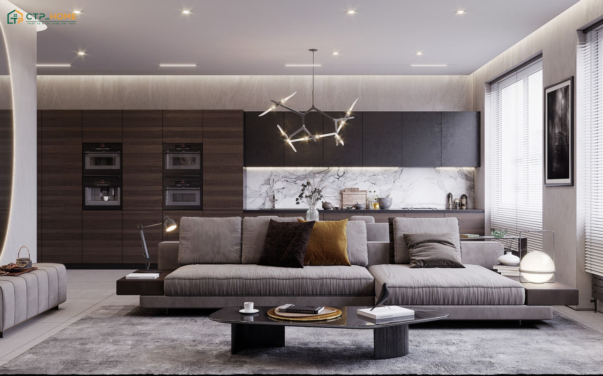 Đồ nội thất trong nhà cần có sự đồng bộ để đảm bảo sự kết nối liền mạch giữa hai không gian