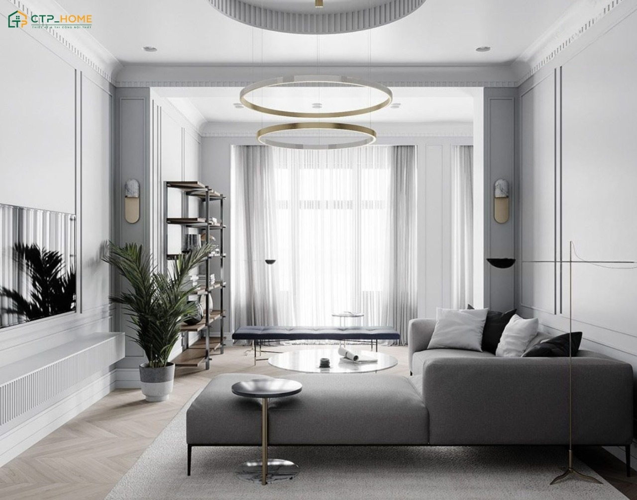 Gia chủ cần cân nhắc cách phối màu dựa trên phong cách thiết kế và diện tích thực tế của căn phòng