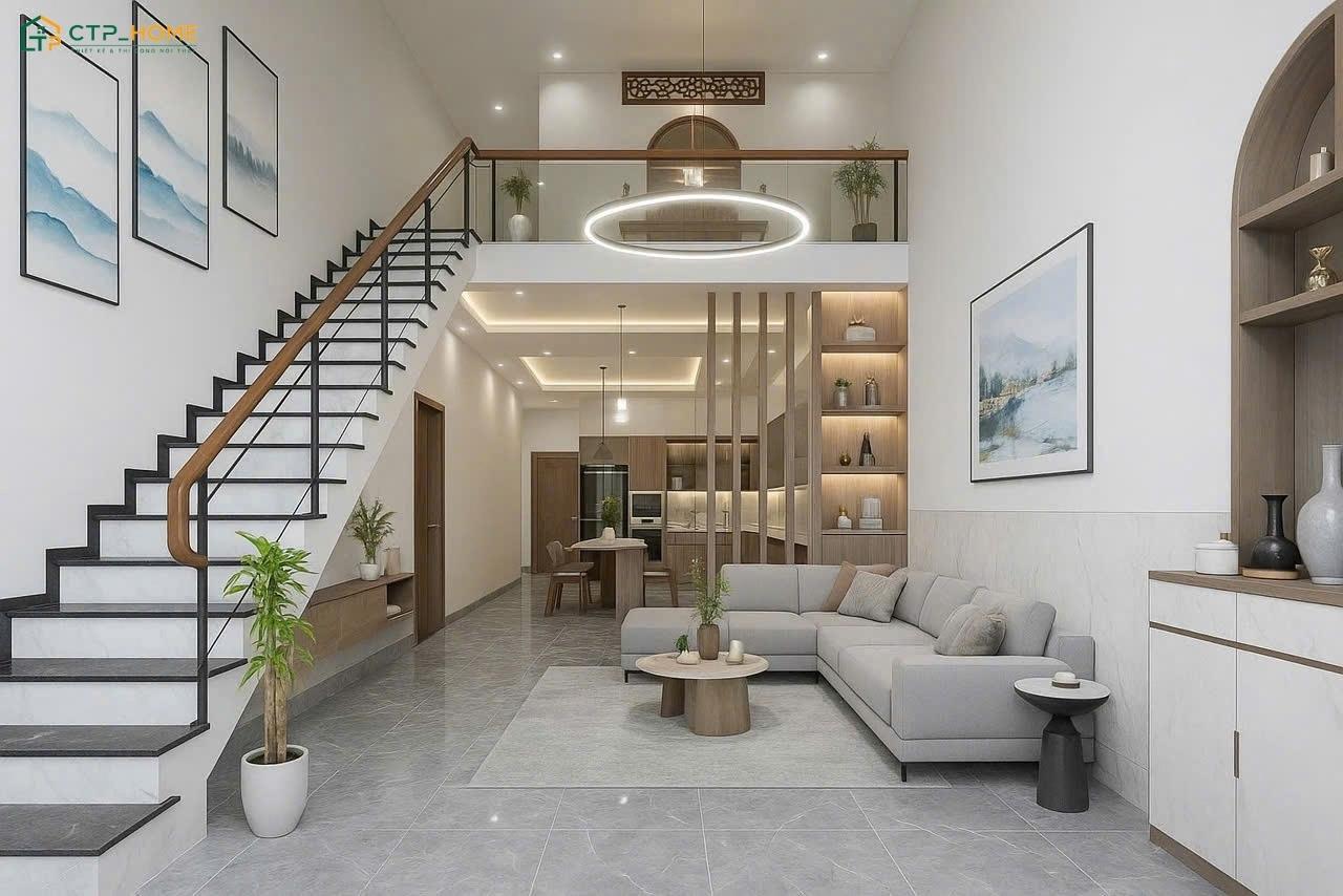 15+ Mẫu thiết kế phòng khách nhà gác lửng đẹp và đầy đủ tiện nghi