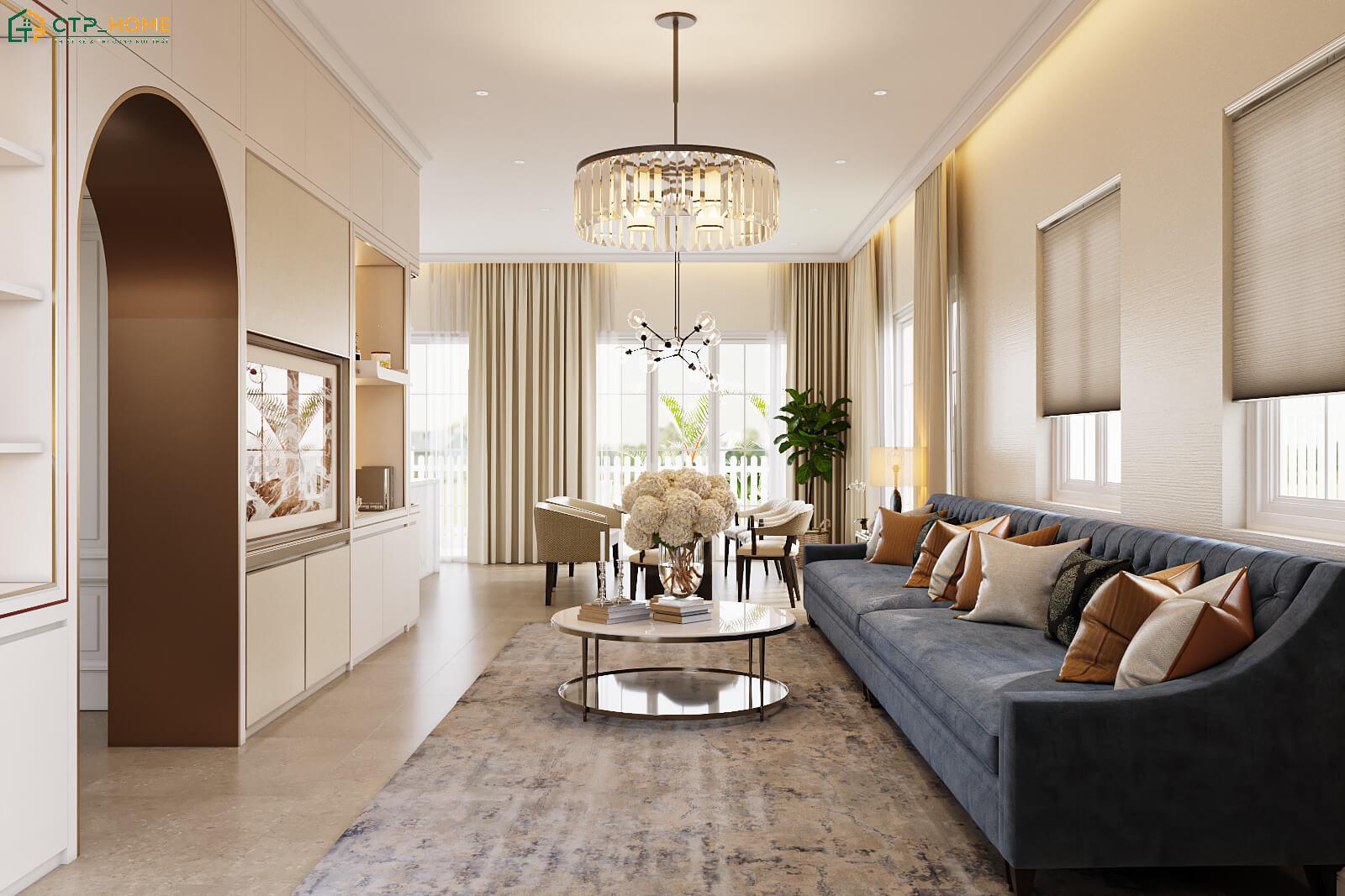 Khi thiết kế nội thất biệt thự nhà vườn thì gia chủ nên tận dụng tối đa nguồn ánh sáng tự nhiên