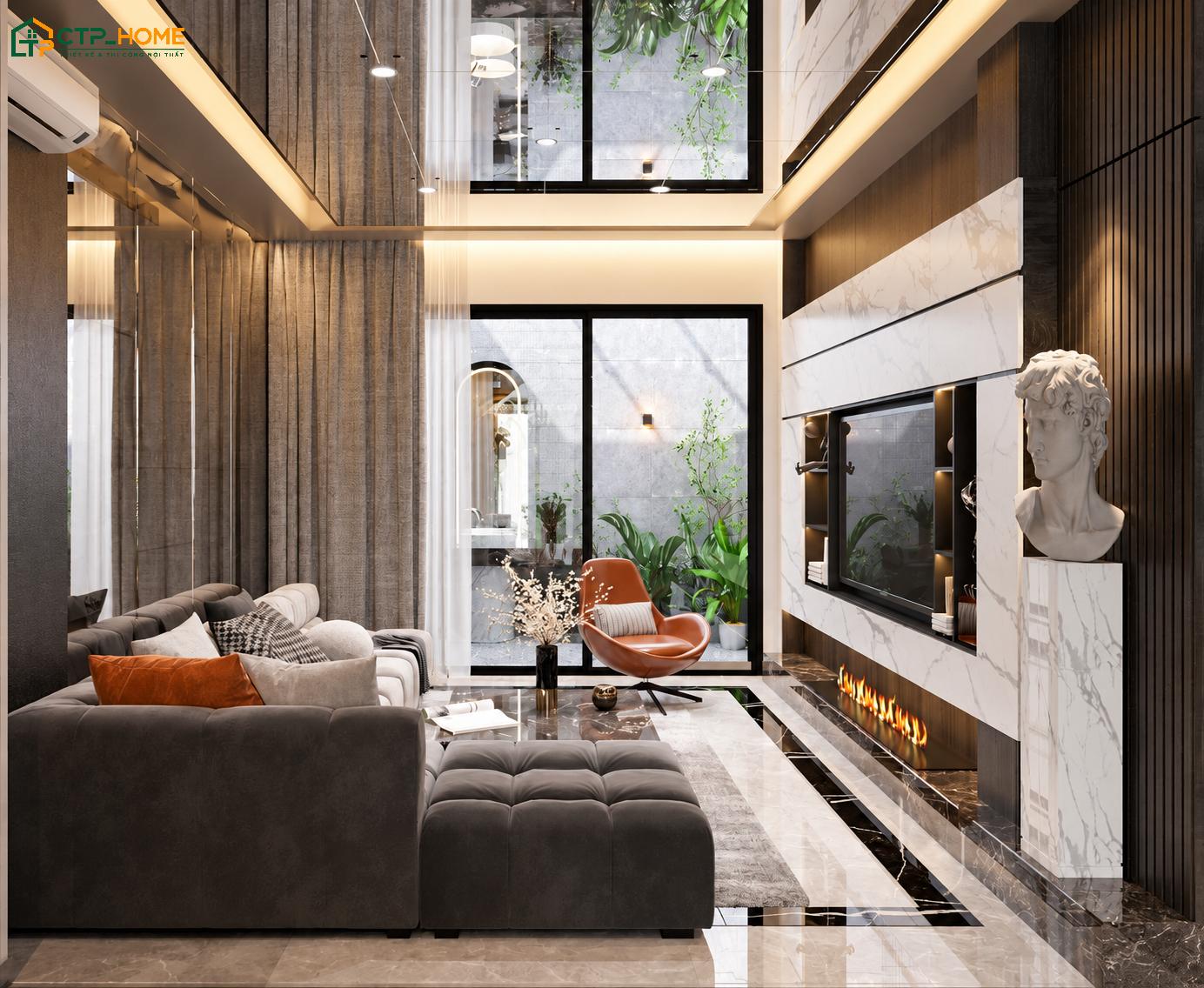 Ưu tiên các gam màu sáng với tỷ lệ hợp lý sẽ giúp phòng khách 20m2 trở nên thoáng đãng hơn
