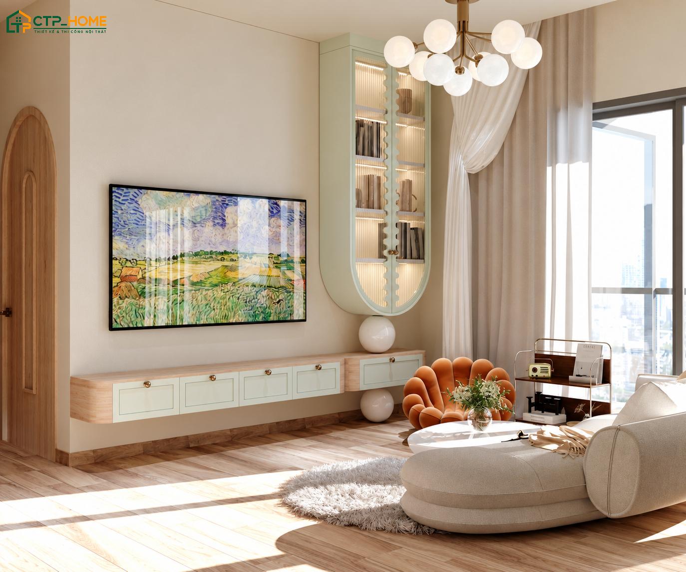 Khi thiết kế phòng khách 20m2 thì gia chủ nên ưu tiên tận dụng tối đa nguồn ánh sáng tự nhiên