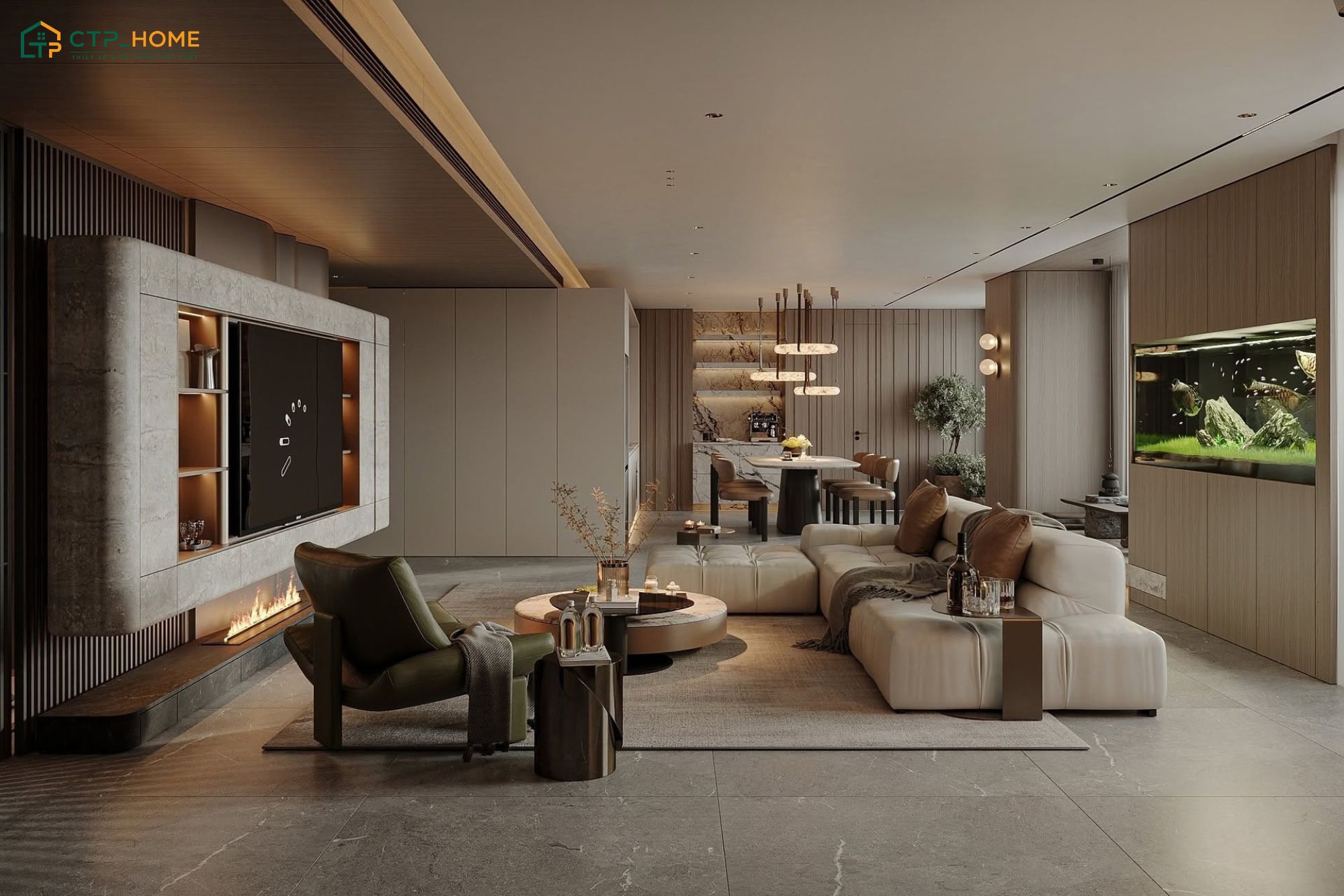 50+ Mẫu thiết kế phòng khách 30m2 đẹp, ấn tượng nhất năm 2026