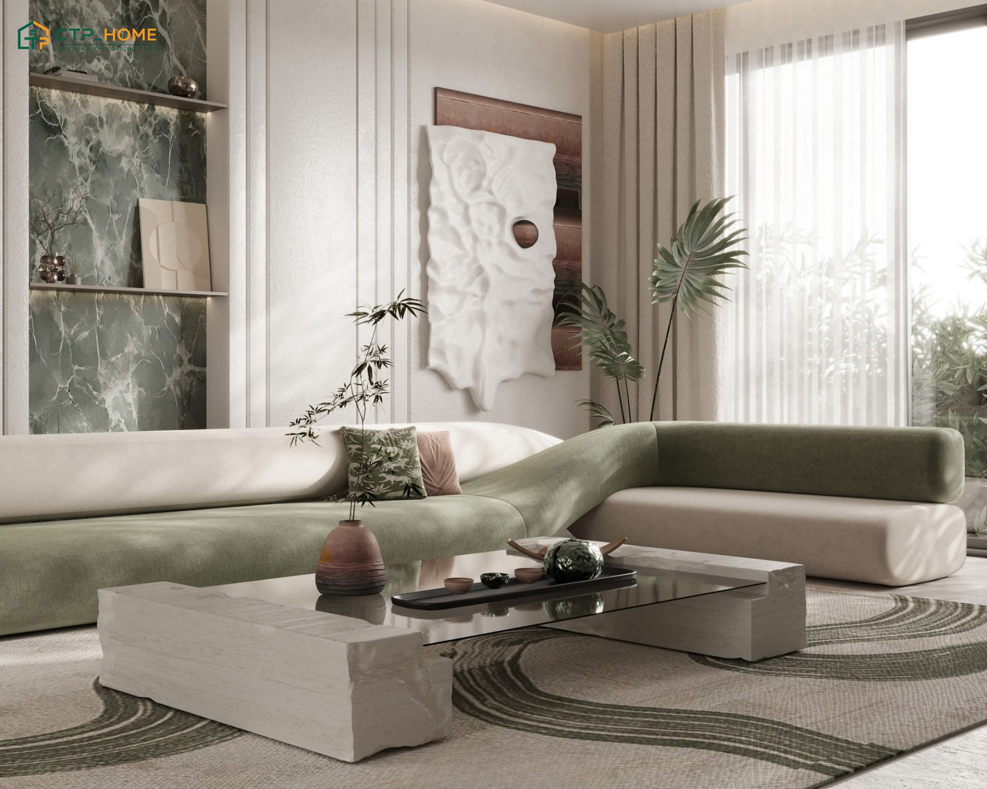 CTP Home - Đơn vị chuyên thiết kế nội thất phòng khách 30m2 uy tín và chuyên nghiệp hiện nay