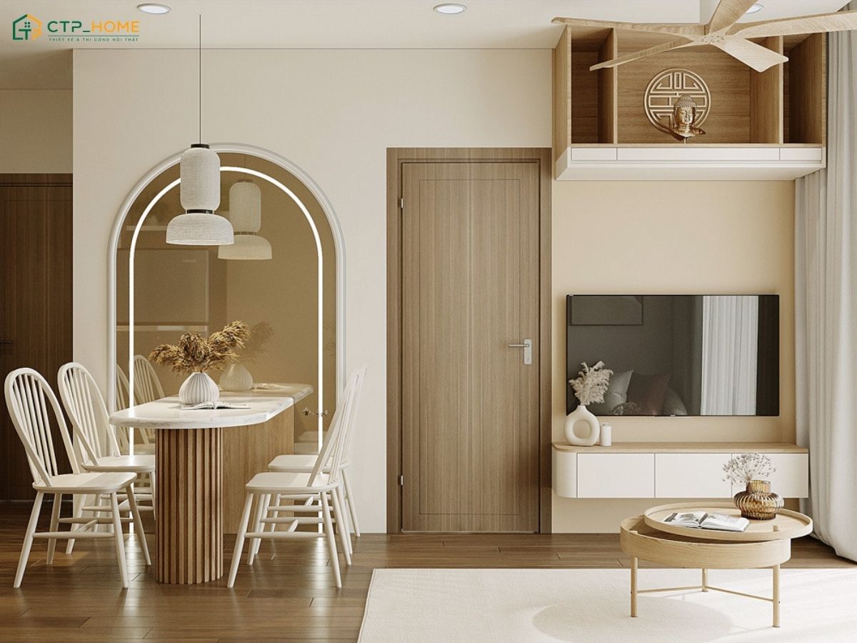 CTP Home - Đơn vị thiết kế nội thất phòng khách 10m2 chuyên nghiệp hàng đầu hiện nay