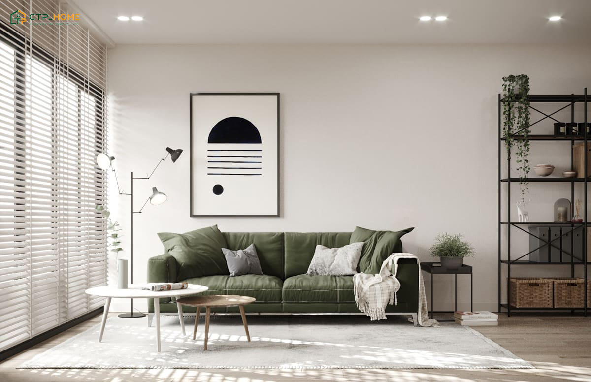 Mẫu thiết kế nội thất phòng khách nhỏ 15m2 Bắc Âu sẽ mang đến một không gian nhẹ nhàng